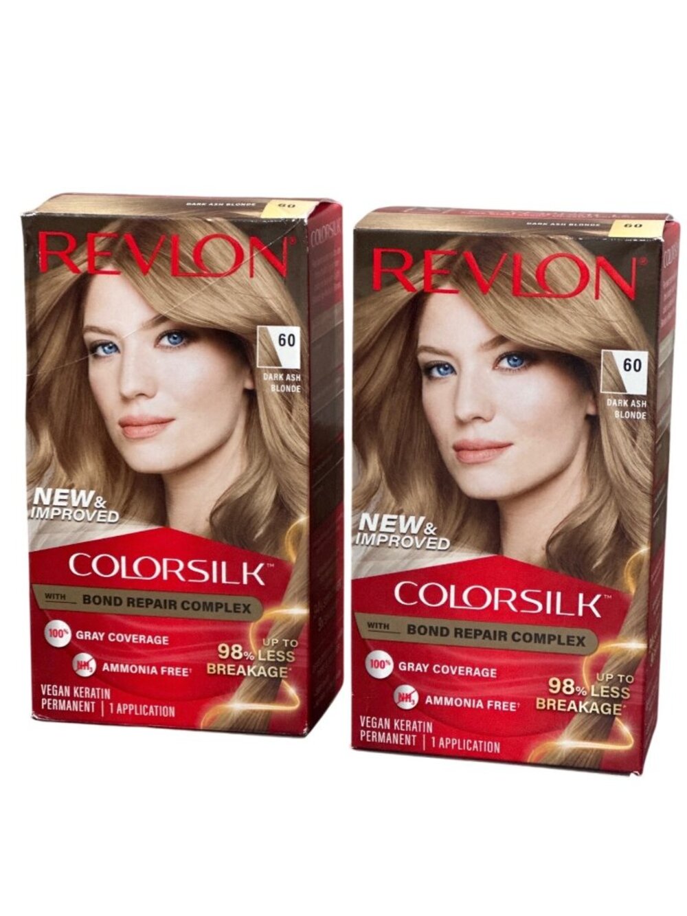 Revlon Colorsilk #60 Dark Ash Blonde Hair Color With Bond Repair Complex